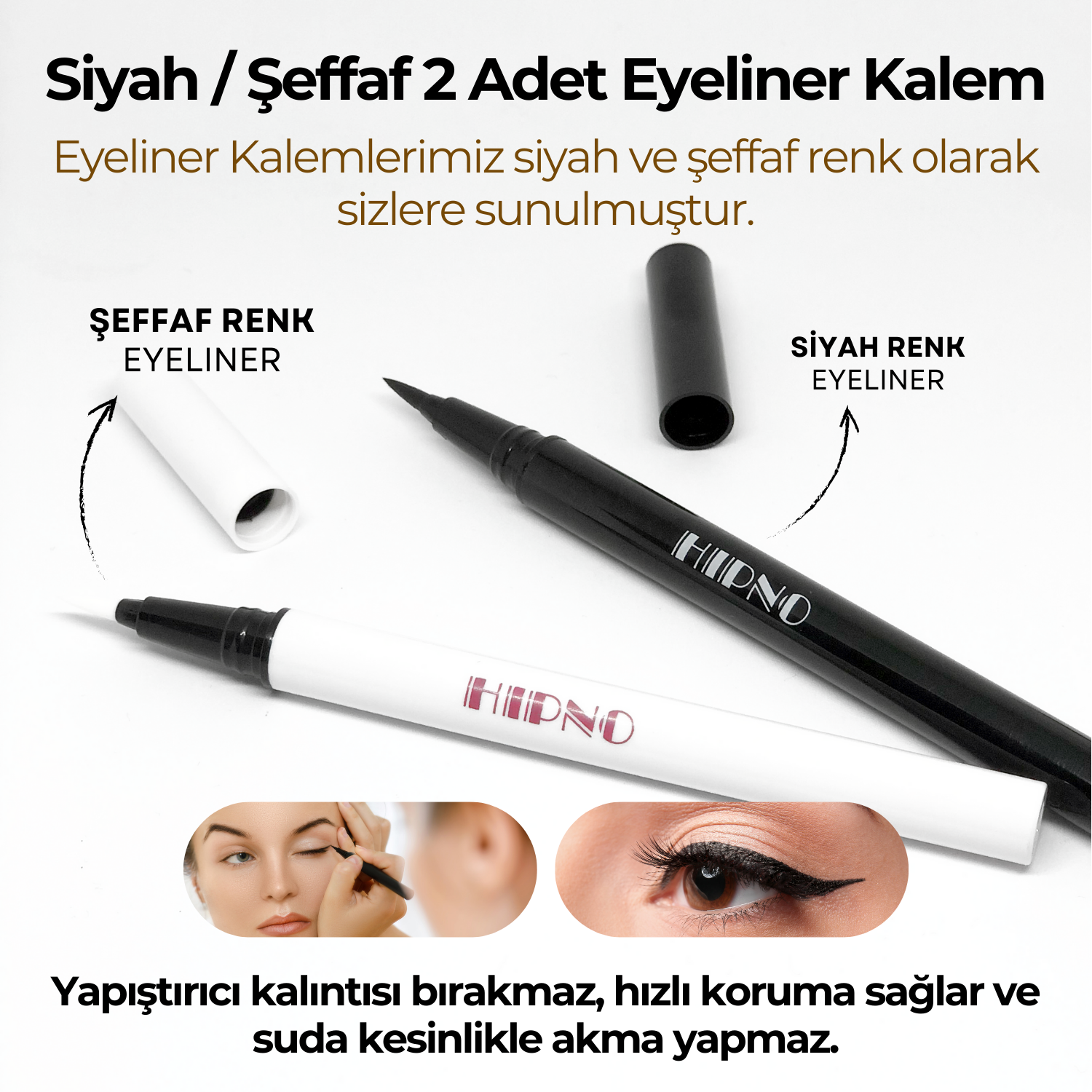 Takma Kirpik Seti – 6 Farklı Model | Yapıştırıcılı Kalem (Siyah & Şeffaf) + Aparat Hediye