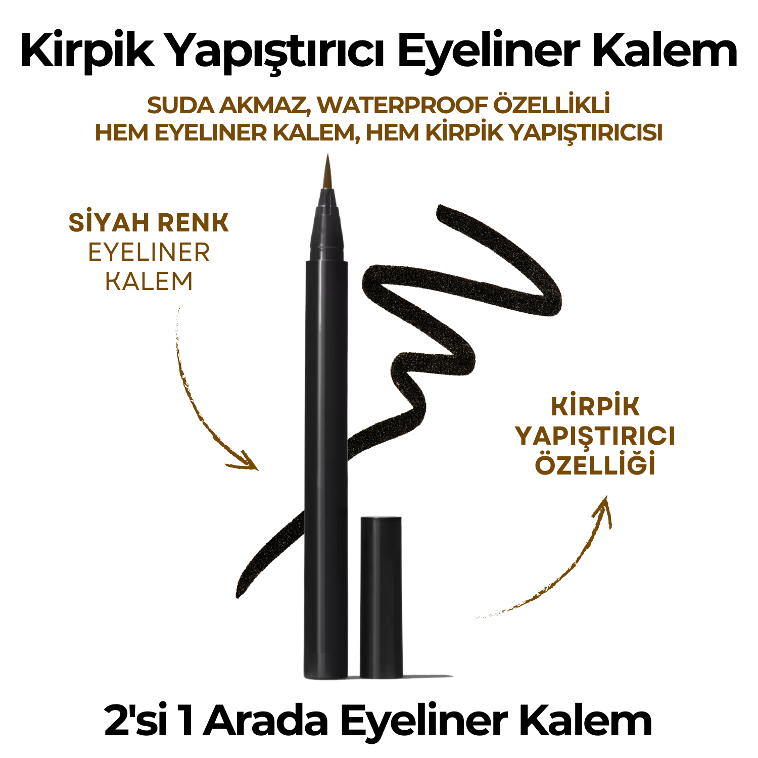 Takma Kirpik Seti – 6 Farklı Model | Yapıştırıcılı Kalem (Siyah & Şeffaf) + Aparat Hediye