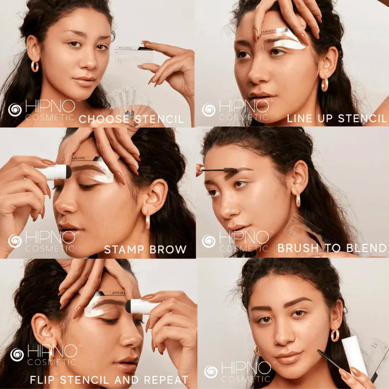 Eyebrow Stamp Kaş Pudrası ve Şekillendirme Kiti | Kahverengi